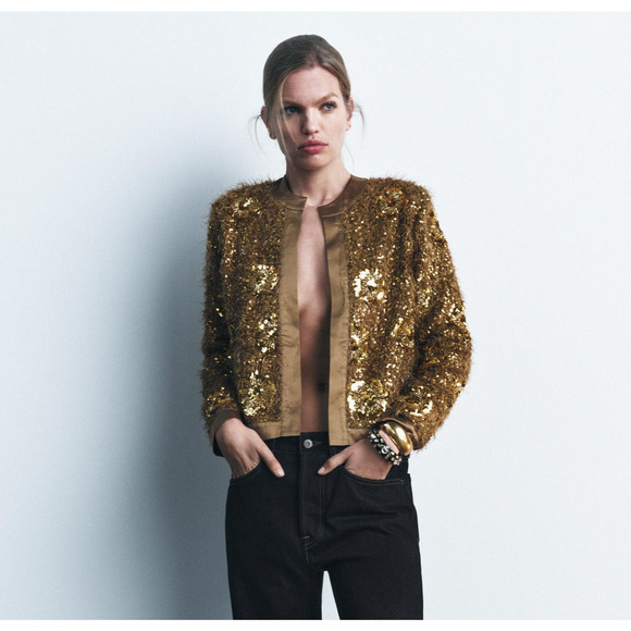RARE!!! ZARA Sequined Cardigan NWT LAST ONE!!! - Picture 7 of 16